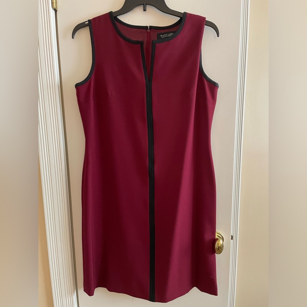 Burgundy with black stripe Dress